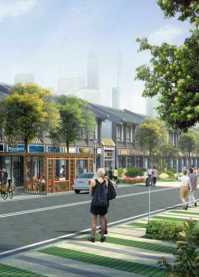 Road landscape of Huanghe Road, Kunshan City